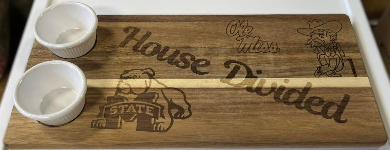 State/Ole Miss House Divided Serving Tray