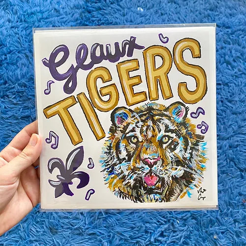 Nat Coop LSU Tigers Art Print 8x8