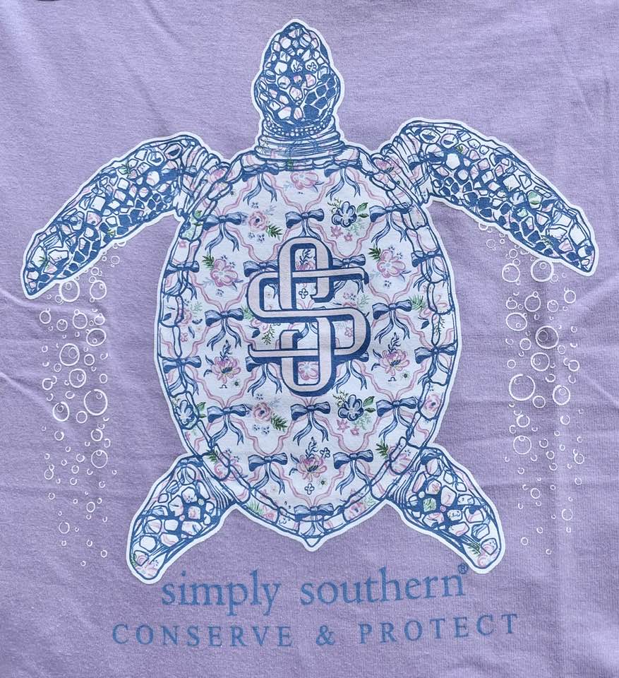 Girls Simply Southern Lilac Turtle Tracker T-Shirt