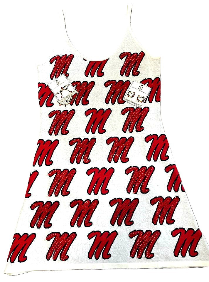Ole Miss Rhinestone Knit Tank Dress
