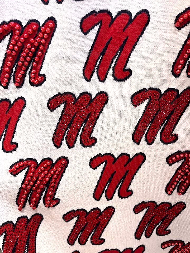 Ole Miss Rhinestone Knit Tank Dress