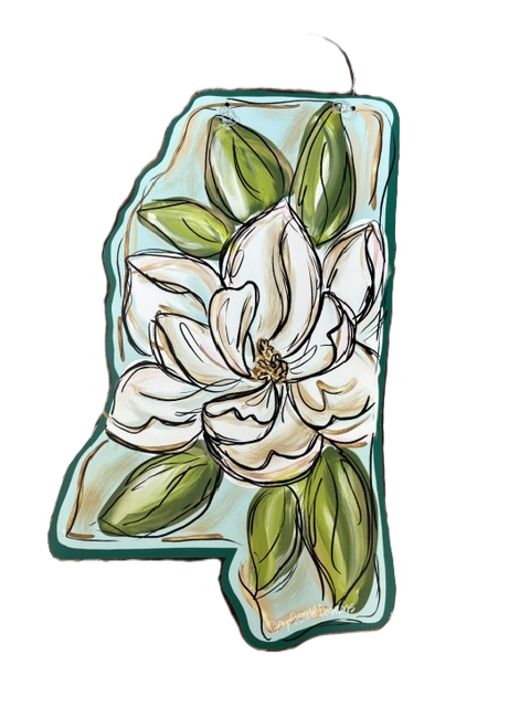 Mississippi Magnolia Door Hanger