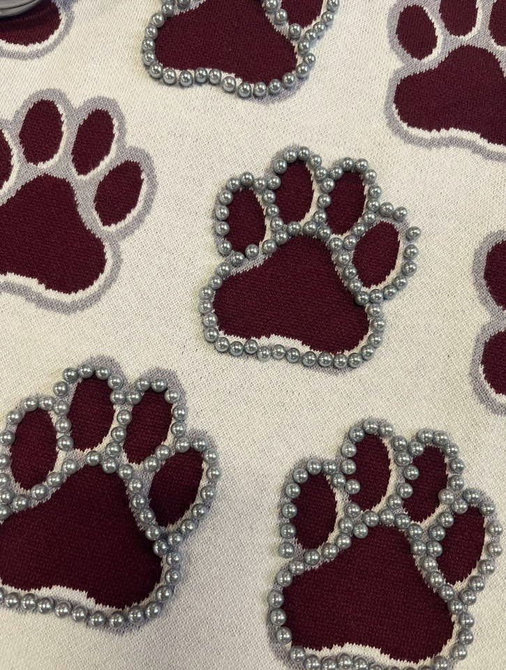 MSU Paw Print Rhinestone Knit Tank Dress