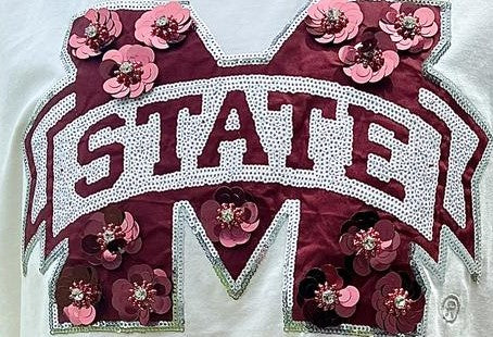 Queen of Sparkles Mississippi State Logo Shirt