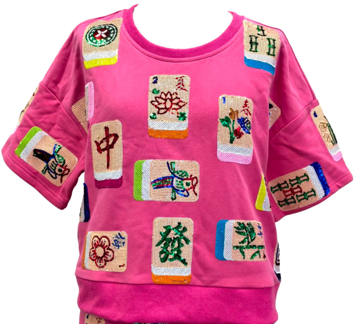 Pink Mahjong Top