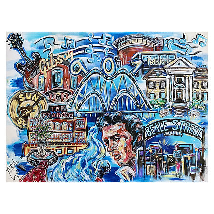 Nat Coop Memphis Tourism Custom Art Print