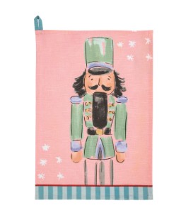 Nutcracker Stripe Hem Tea Towels ( 2 Colors )