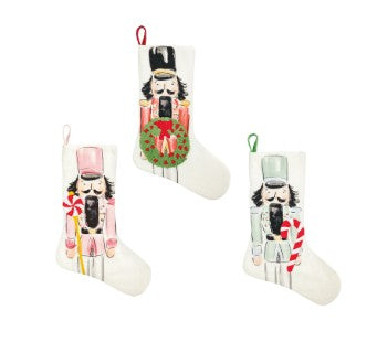 Nutcracker Embroidered Stocking ( 3 Colors )