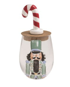 Nutcracker Wine Glass & Stopper Set ( 3 Styles )