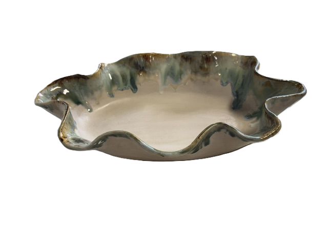 Oval Wavy Baker - 3 Glazes - Rosaline Pottery