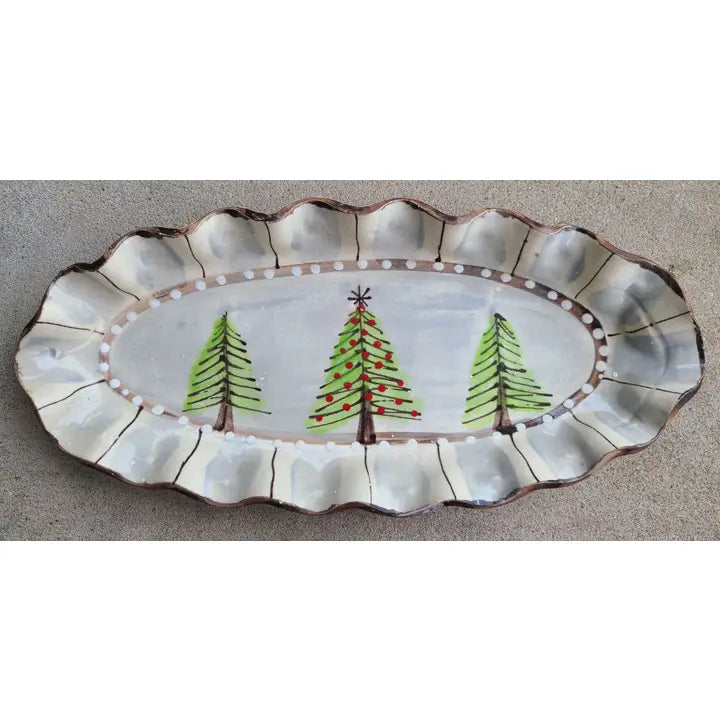 Heartfelt Traditions Long Oval Tray (Trees)