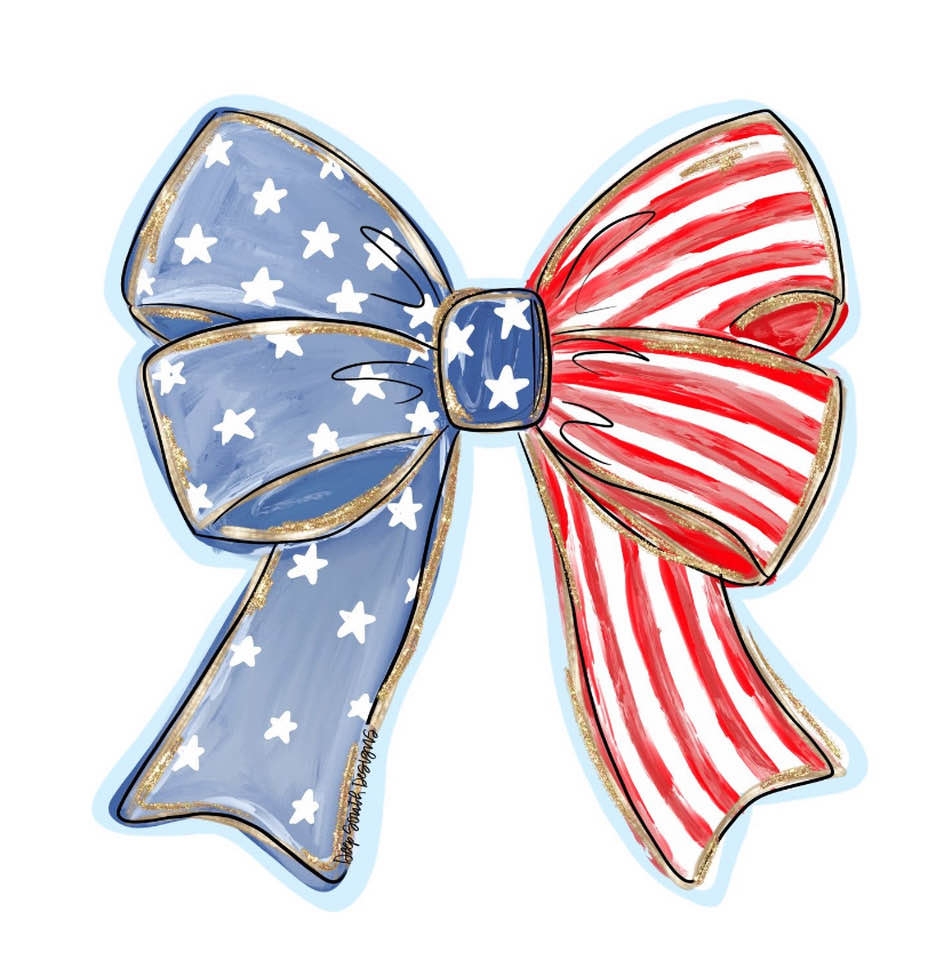 4th of July Bow Door Hanger
