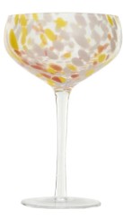 Hand Blown Stemmed Confetti Champagne/Coupe Glass, 4 Variations