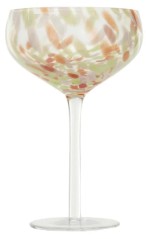 Hand Blown Stemmed Confetti Champagne/Coupe Glass, 4 Variations