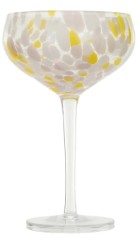 Hand Blown Stemmed Confetti Champagne/Coupe Glass, 4 Variations