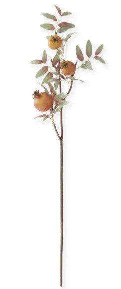 Orange Pomegranate Stem 29"