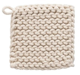 Cotton Crocheted Pot Holder 4 Colors