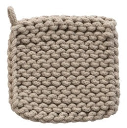 Cotton Crocheted Pot Holder 4 Colors