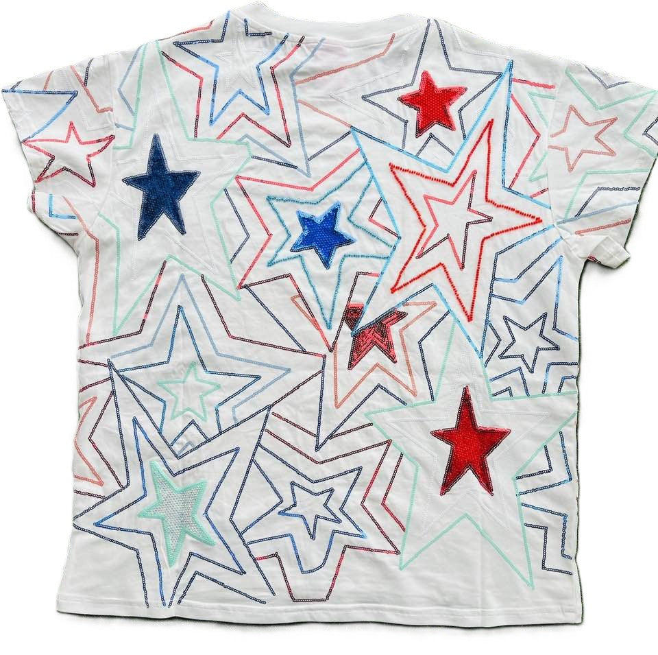 Queen of Sparkles Groovy Star Tee
