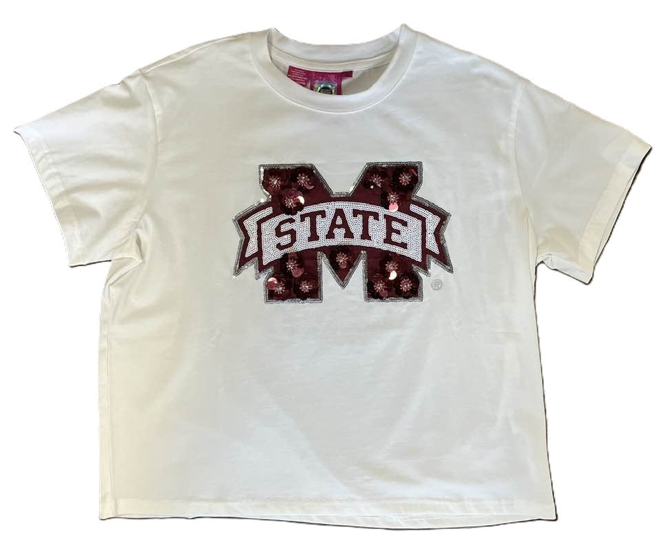 Queen of Sparkles Mississippi State Logo Shirt