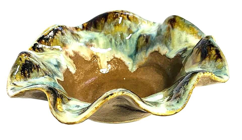 Wavy Dippers Pottery Bowls ( 4 glazes )