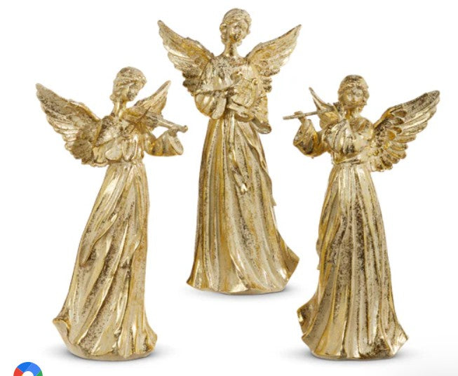 14" Gold Angel with Instrument