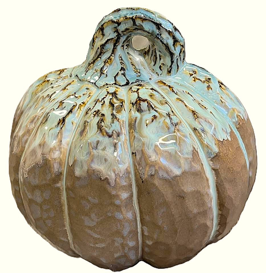 Glazed Pottery Pumpkins ( 4 Glazes )