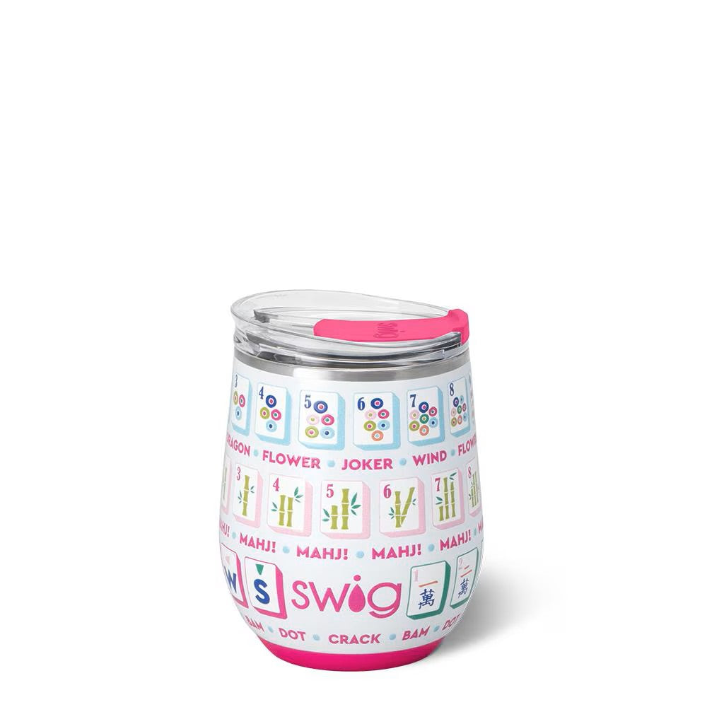 Mahjong Stemless Wine Cup 12oz