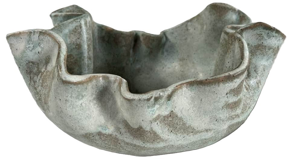 Small Free Form Ruffle Salad Bowl