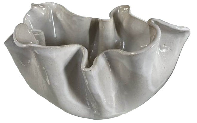 Small Free Form Ruffle Salad Bowl