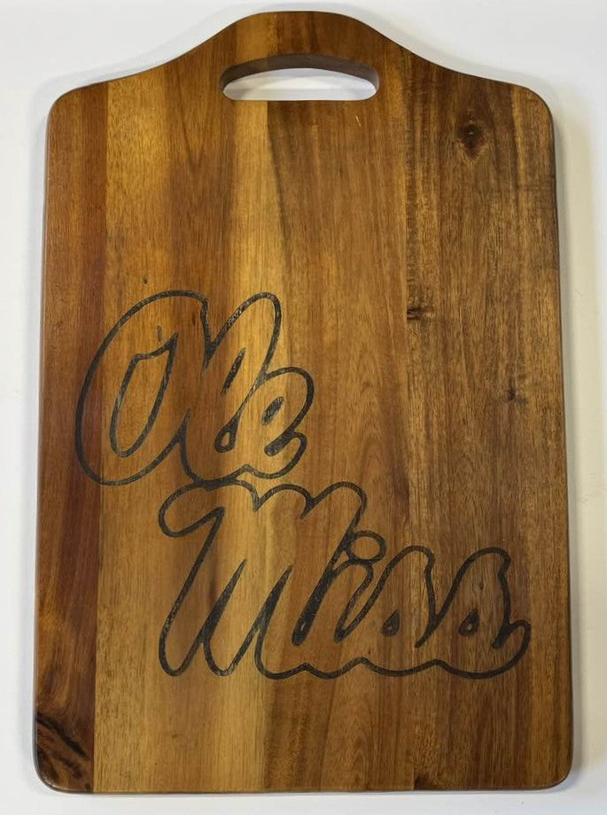 Ole Miss Stained Cutting Board