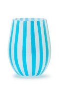 Celebration Striped Stemless Wine Glasses