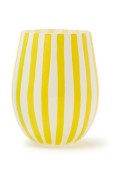 Celebration Striped Stemless Wine Glasses
