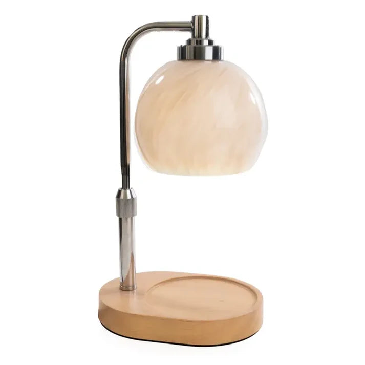 Swirl Blown Glass Candle Warmer Lamp