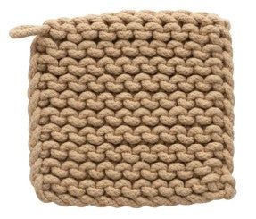 Cotton Crocheted Pot Holder 4 Colors