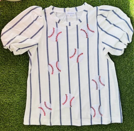 Tina Sequin Baseball Top (XS-XL)