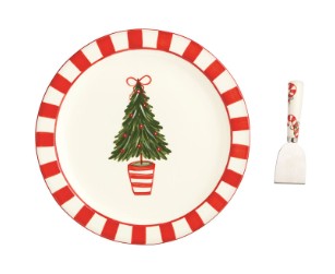 Tree Topiary Cookie Plate Set