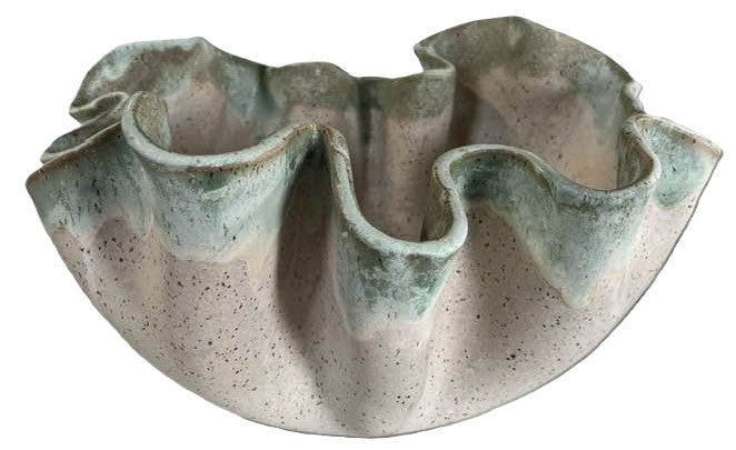 Large Free Form Ruffle Salad Bowl