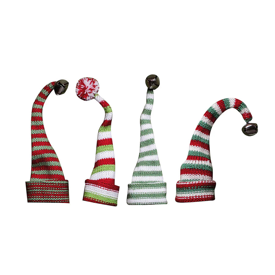 7"H Knit Hat Bottle Toppers