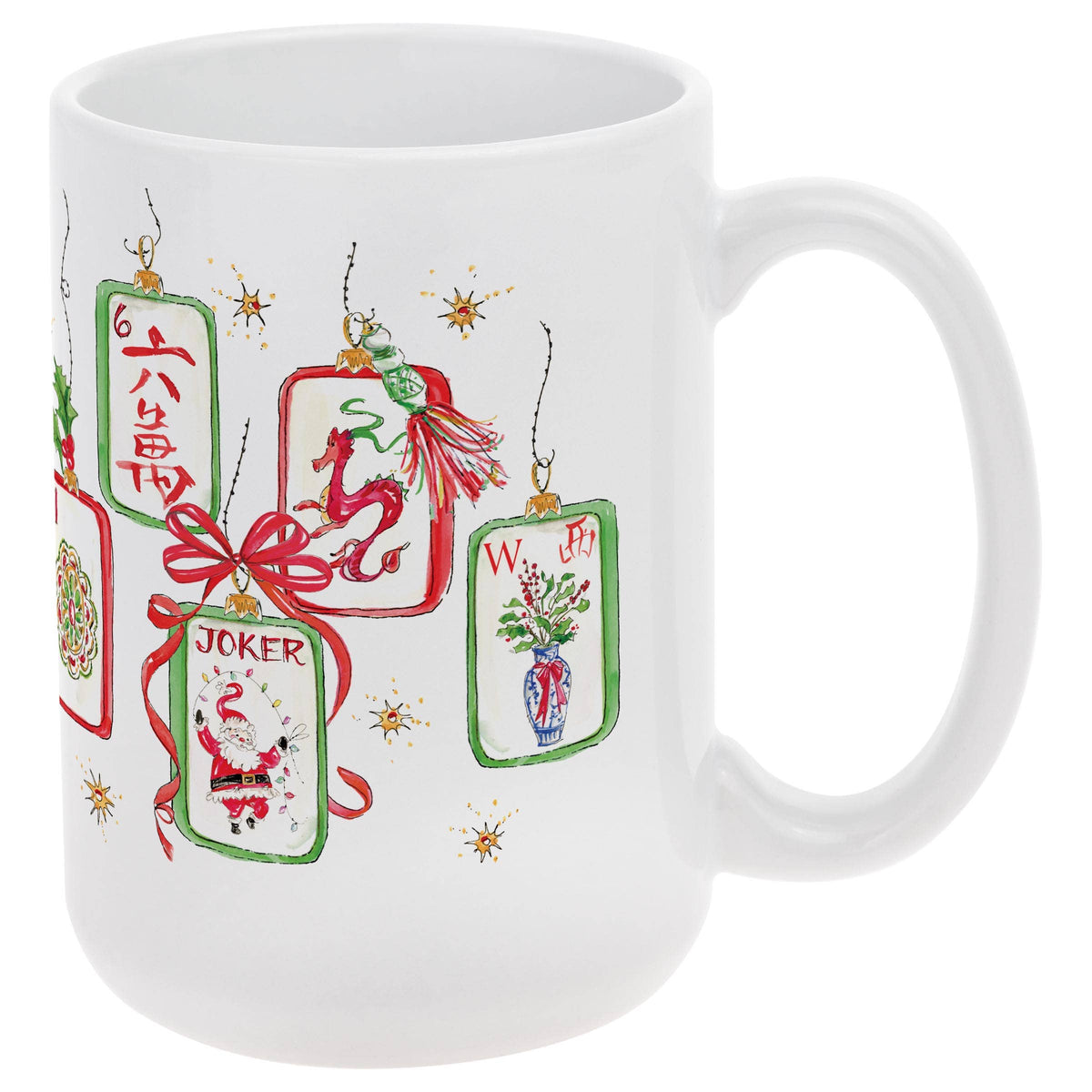 Merry Mahjong Ceramic 15 oz Mug - Rosanne Beck