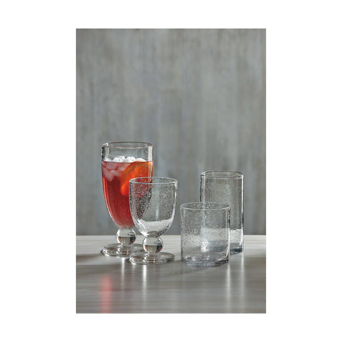 Bubble Glass Tumbler - Clear