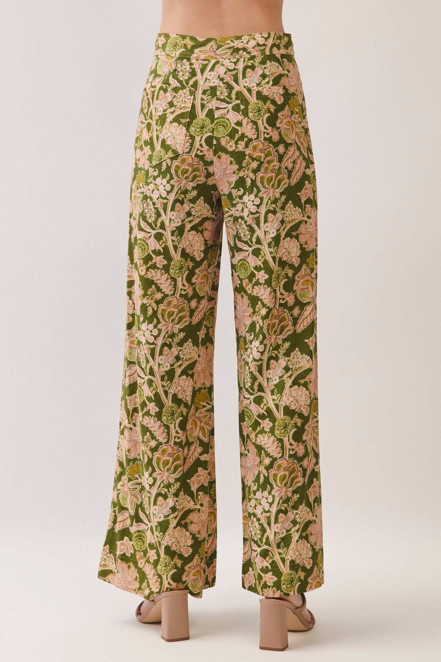 Victoria Fall Floral Print Wide Leg Pants
