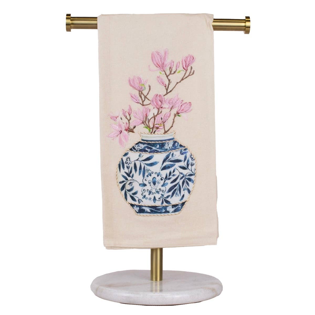 Ginger Jar Hand Towel Oat/Blue 20x28