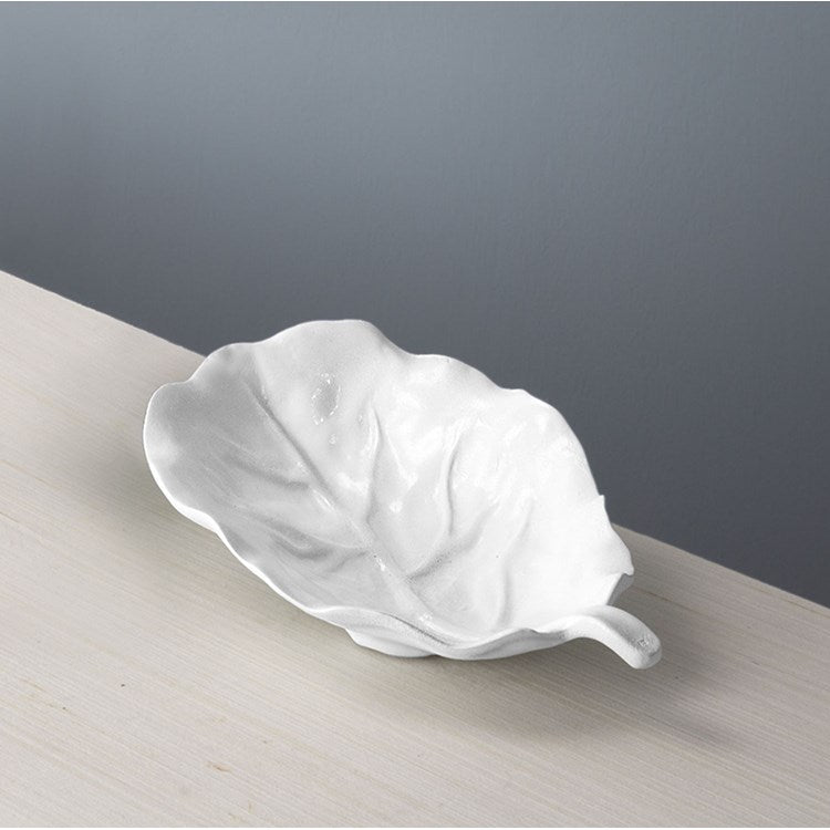 VIDA Lettuce Sm Leaf Platter (White)