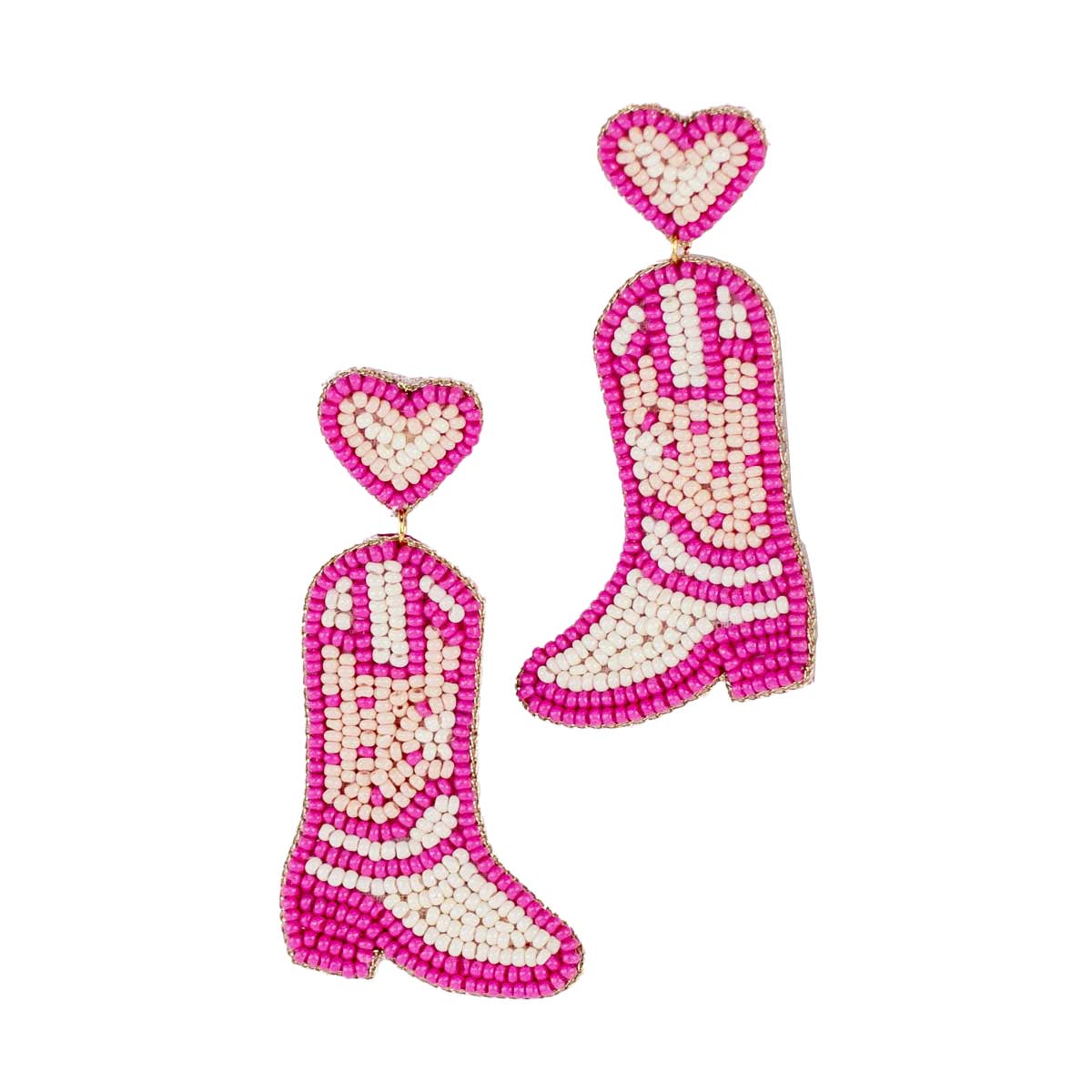 Cowgirl Boots Beaded Earrings