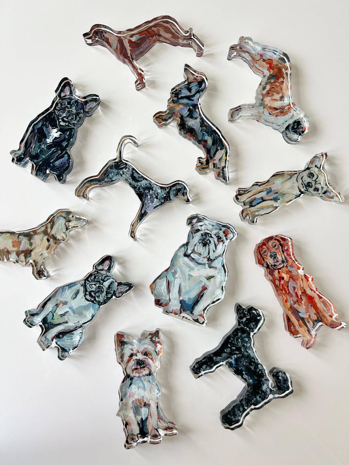 "Dachshund Blonde Long-haired" Acrylic Shelfie