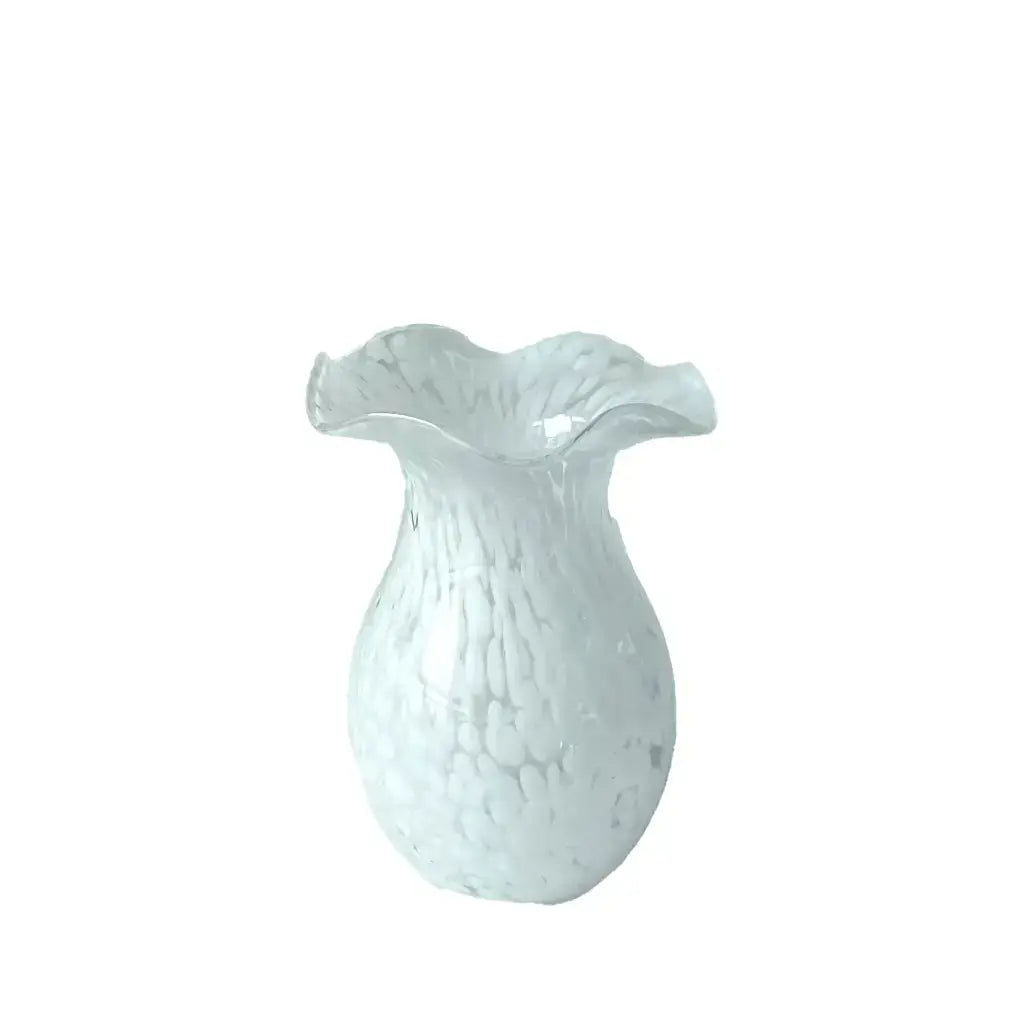 Rhoda Vase White - 6.75 x 8"