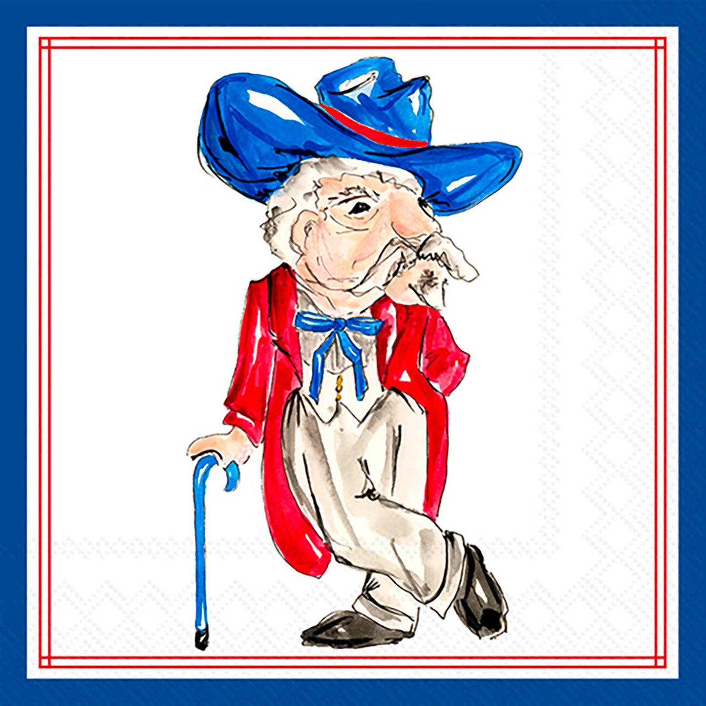 Blue Colonel Reb Cocktail Napkins