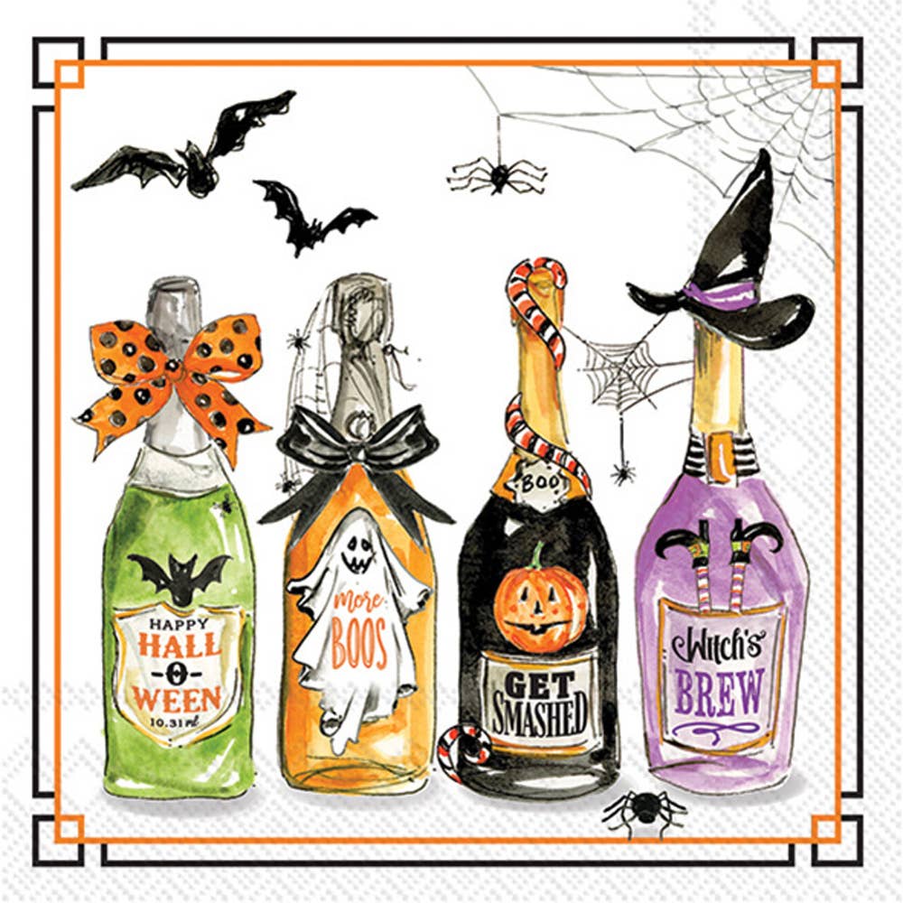 Halloween Bottles Paper Cocktail Napkins