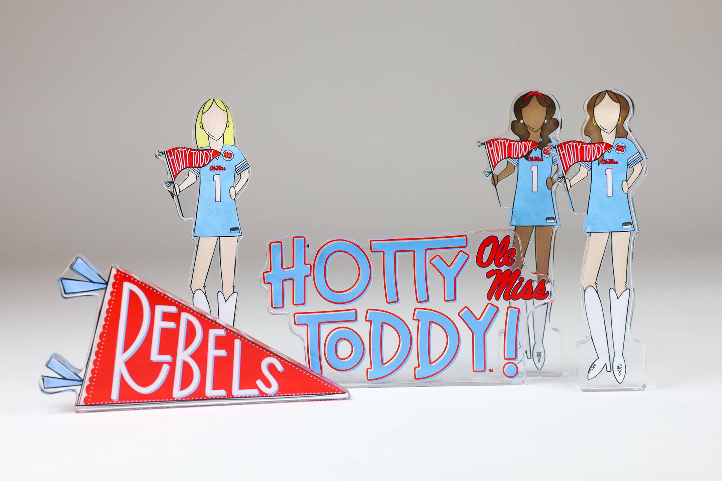 Ole Miss Rebels Pennant Flag Acrylic Shelfie | Art Block